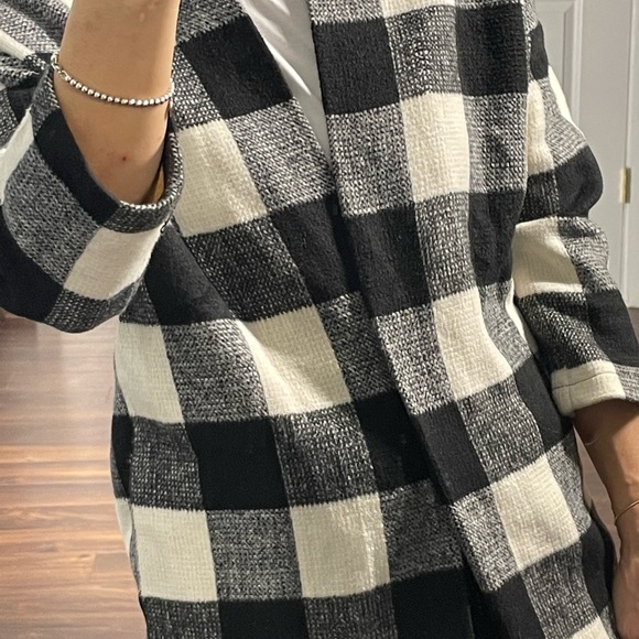 The Hanger Black and White Check Open Jacket size S - Picture 5 of 10